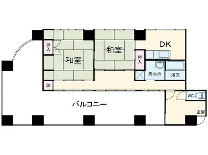 エムワイビル(2DK/4階)の間取り写真