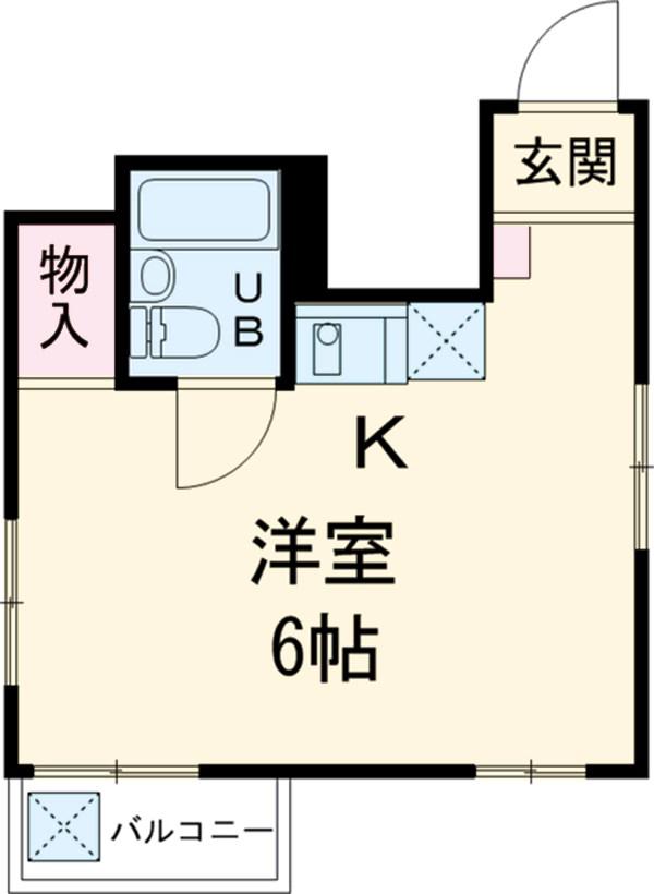 ヴィラカレッジ大曽根(ワンルーム/2階)の間取り写真