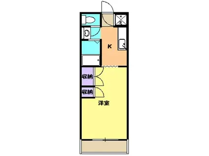 エムステージ神尾(1DK/4階)の間取り写真