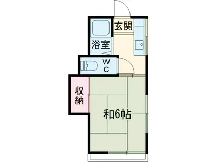 丸武ハウス(1K/2階)の間取り写真