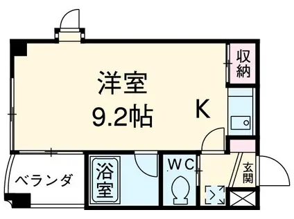 ヴィレドソレイユ(ワンルーム/5階)の間取り写真