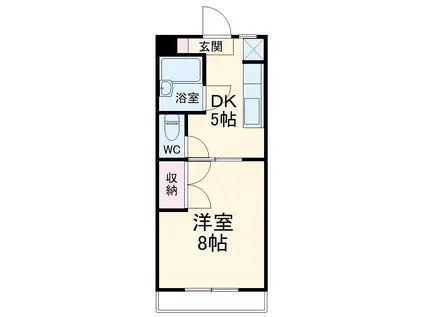 メゾーネマルクⅠ(1DK/3階)の間取り写真