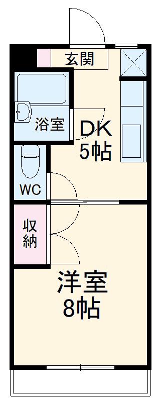 アニメート小山(1DK/4階)の間取り写真