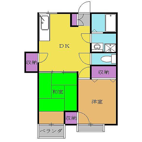 高島屋マンション(2DK/3階)の間取り写真