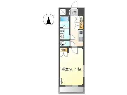 スプレモメゾン S(1K/2階)の間取り写真