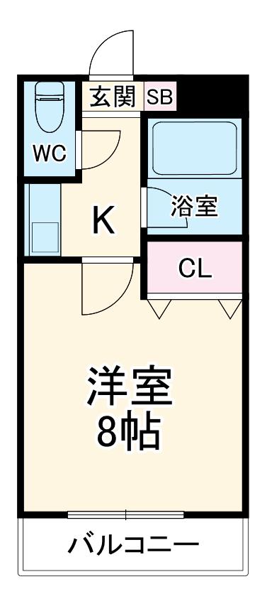 コーポ和樂(1K/1階)の間取り写真