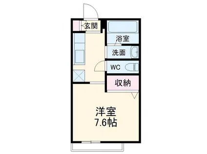 ミラージュコート(1K/2階)の間取り写真