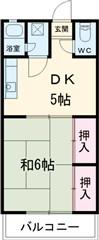 コーポ白沢(1K/3階)の間取り写真