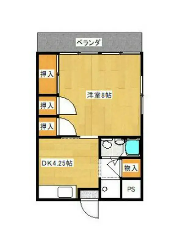 福島マンション 3階階 間取り
