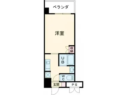 ラグゼナ梅小路京都西(1K/6階)の間取り写真