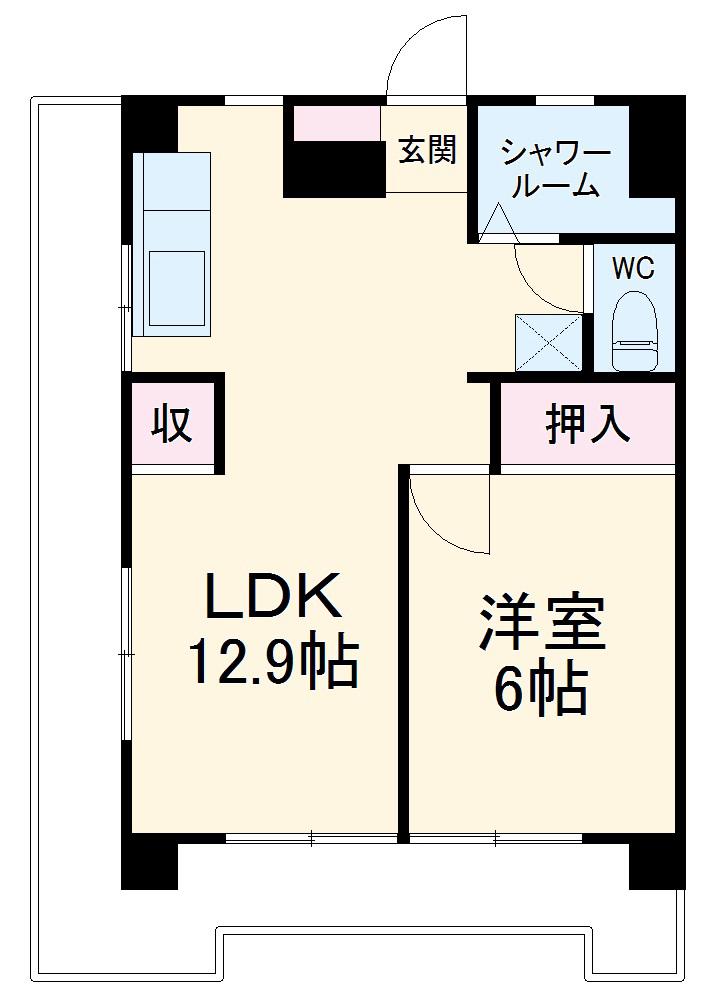 SARASOTA ROWA(1LDK/4階)の間取り写真