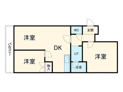 日映マンションⅡ(2LDK/8階)の間取り写真