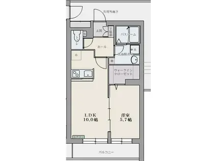 セフィーロ(1LDK/2階)の間取り写真