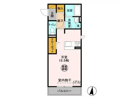 クラリス秀宝(ワンルーム/3階)の間取り写真