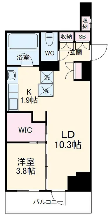 デュフレ横浜石川町 8階階 間取り
