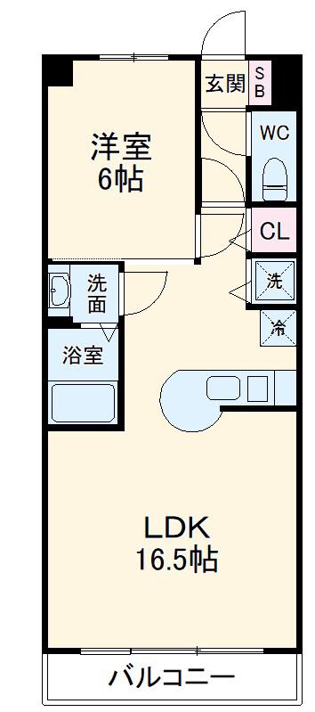 ニッセイディーセント金山(1LDK/4階)の間取り写真