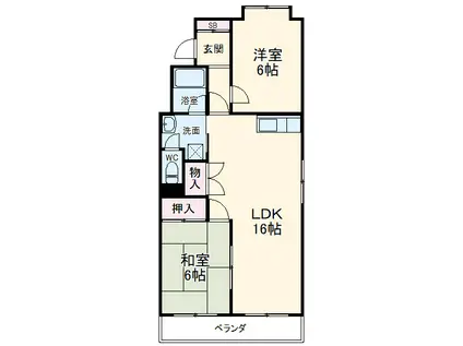 ヴィラMK(3DK/1階)の間取り写真