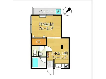 鄕田荘(1K/2階)の間取り写真