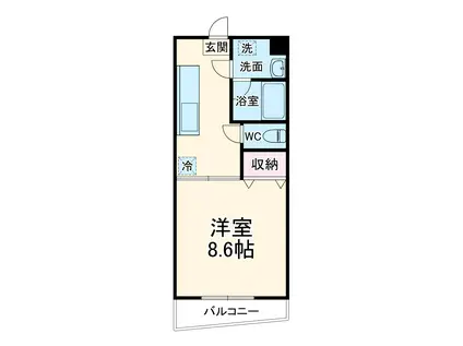 UTOPIA Ⅰ(1DK/3階)の間取り写真