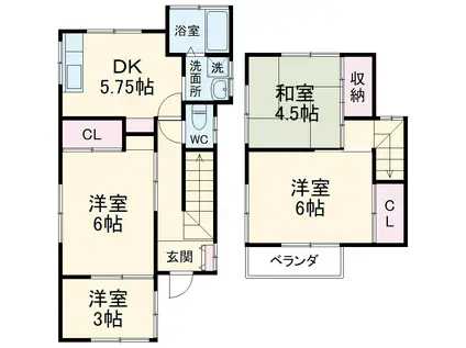 西武池袋・豊島線 秋津駅 徒歩26分 2階建 築51年(4DK)の間取り写真
