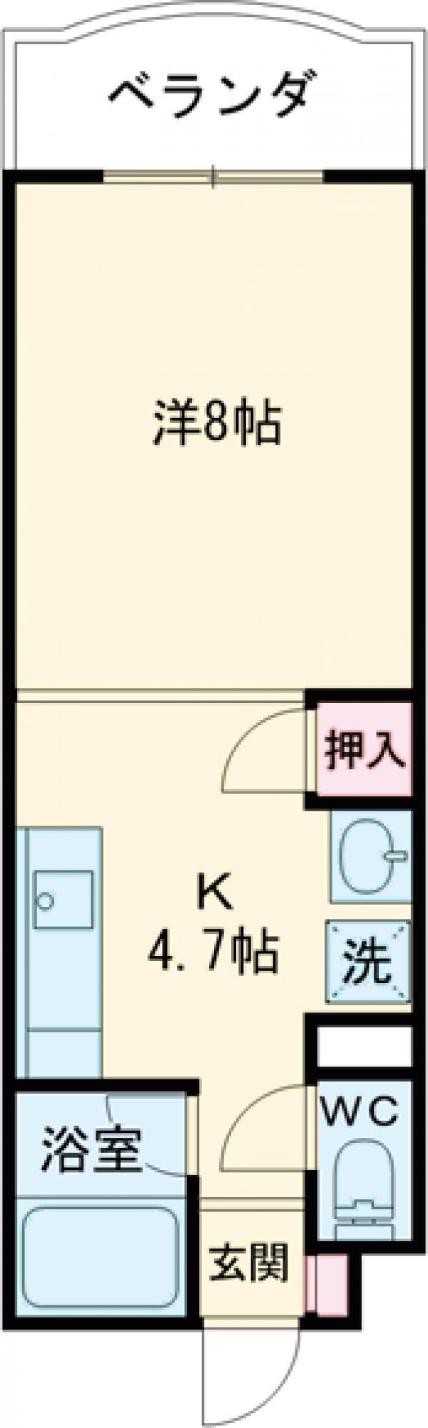 チェリープロムナード(1DK/3階)の間取り写真