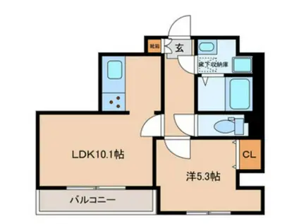 MON CHATON(1LDK/5階)の間取り写真