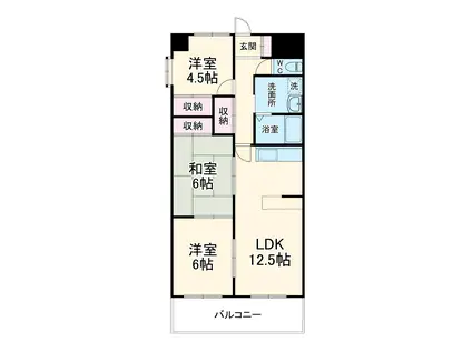 エンリッチFⅢ(3LDK/1階)の間取り写真