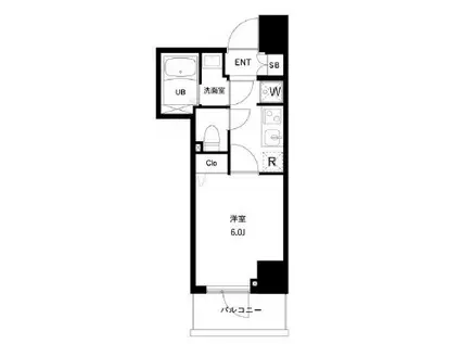 アーバンパーク南行徳レジデンス(1K/2階)の間取り写真