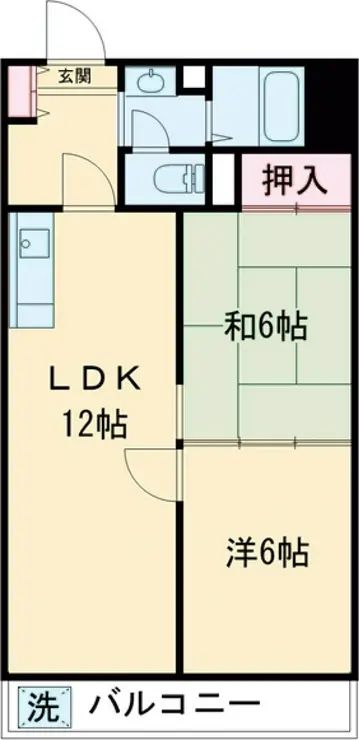 八王子スカイマンション 7階階 間取り