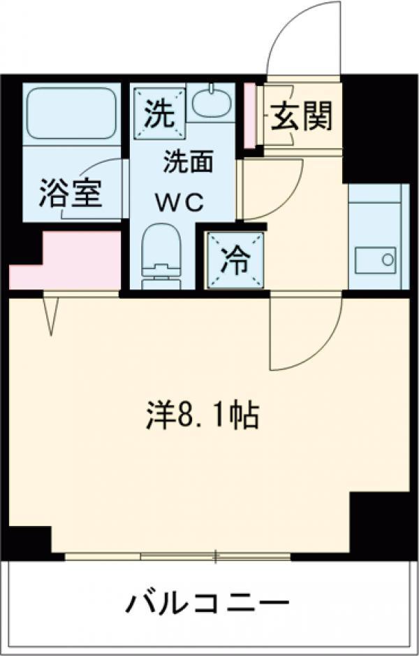 クレイシア世田谷赤堤(1K/1階)の間取り写真