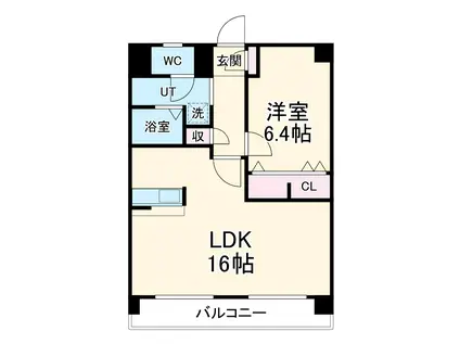 サンビーム八代(1LDK/1階)の間取り写真