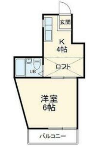 上坂マンション(1K/3階)の間取り写真