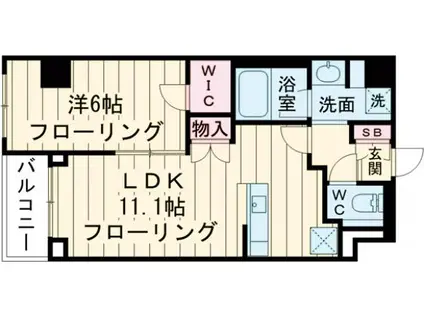 ステージグランデ東武練馬(1LDK/5階)の間取り写真