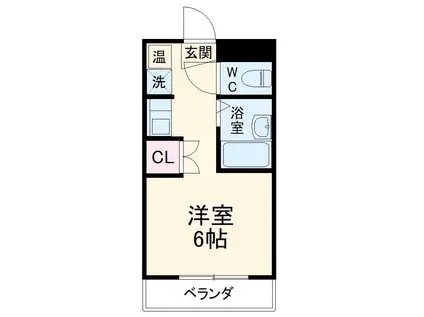 ブラウン・アベニュー・カメタ(ワンルーム/4階)の間取り写真