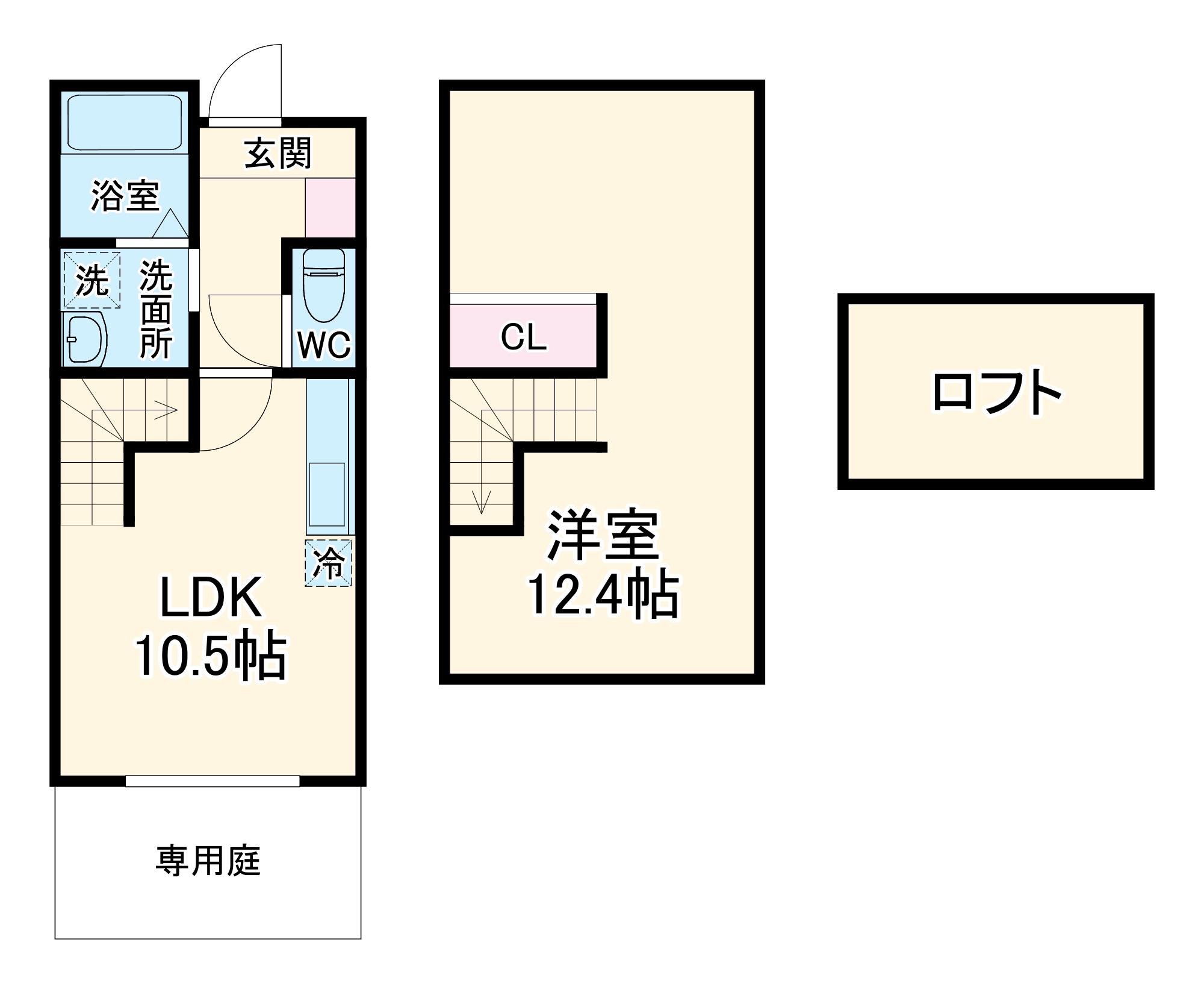 ルーチェ(1LDK/1階)の間取り写真