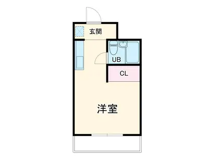 リミエールK1(ワンルーム/2階)の間取り写真