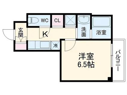 エクセル豊中北(1K/2階)の間取り写真
