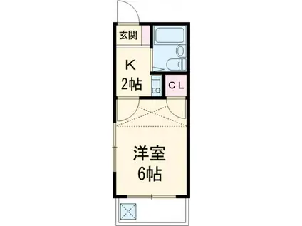 東岡崎第4レジデンス(1K/1階)の間取り写真