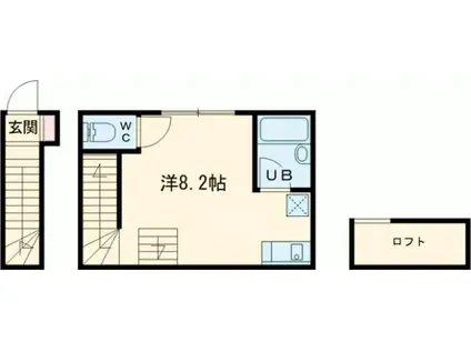 アートヒルズ井の頭公園(ワンルーム/2階)の間取り写真