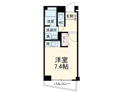 GRACE HILLS YOKOHAMA(ワンルーム/4階)の間取り写真