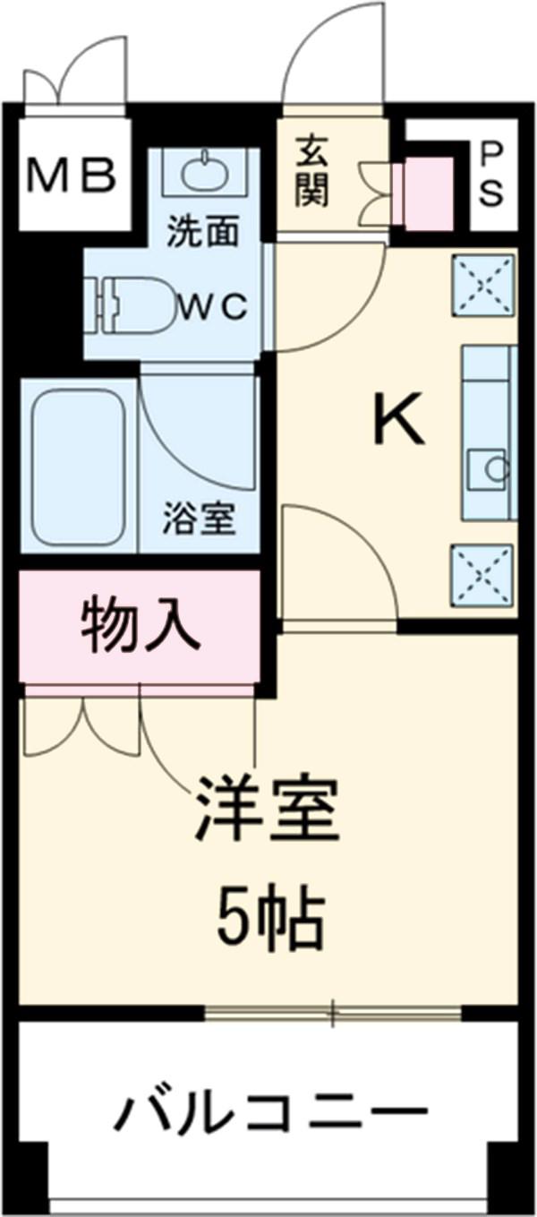 パークフラッツ松戸(1K/10階)の間取り写真