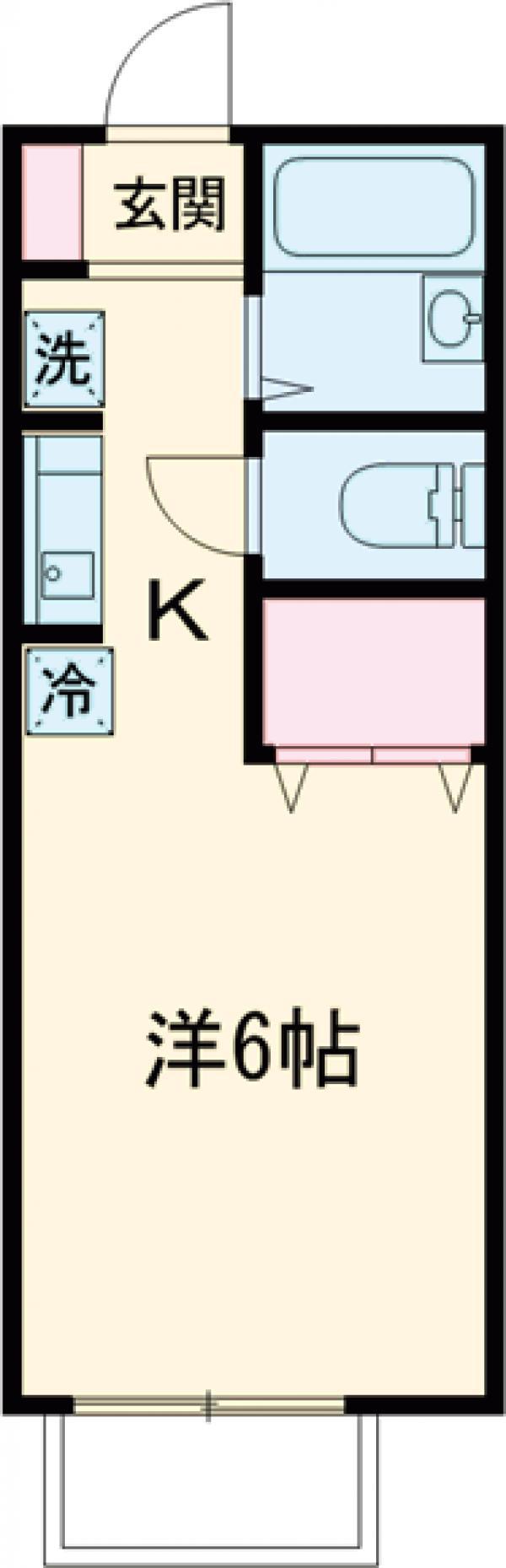 関町南レジデンス2(1K/1階)の間取り写真