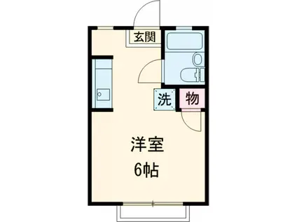 ダイニ雅(ワンルーム/2階)の間取り写真