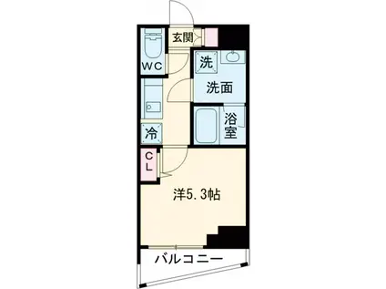 SPコート四ツ木(1K/9階)の間取り写真