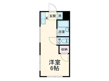 判澤マンション第2(ワンルーム/2階)の間取り写真