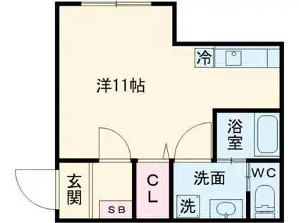 IKEJIRI APART MENTS(ワンルーム/1階)の間取り写真