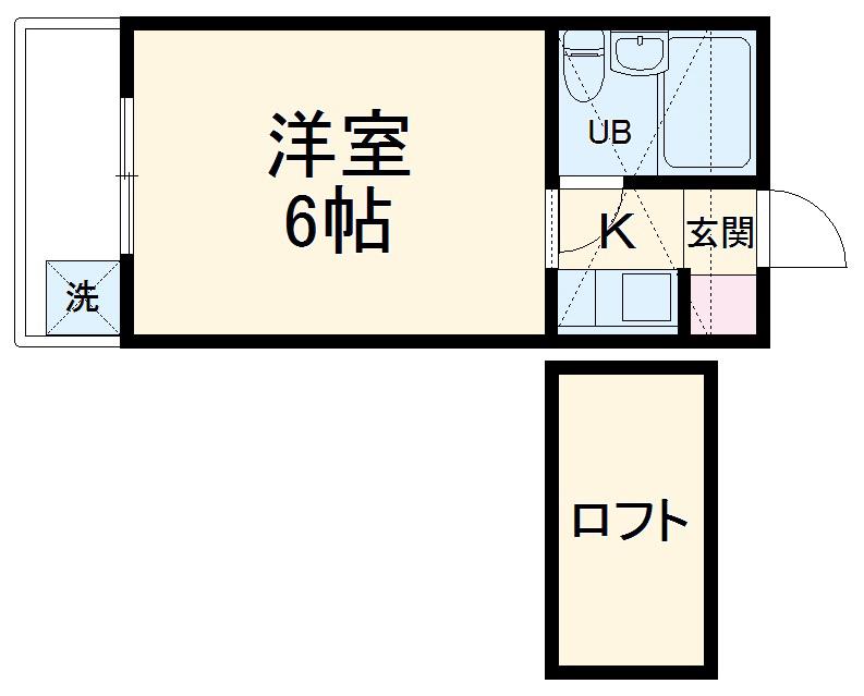 エクセル市川(1K/1階)の間取り写真