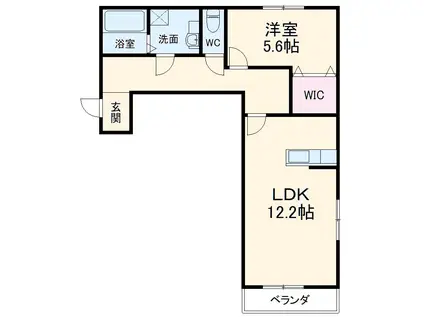 ケントスクエア七番館(1LDK/1階)の間取り写真