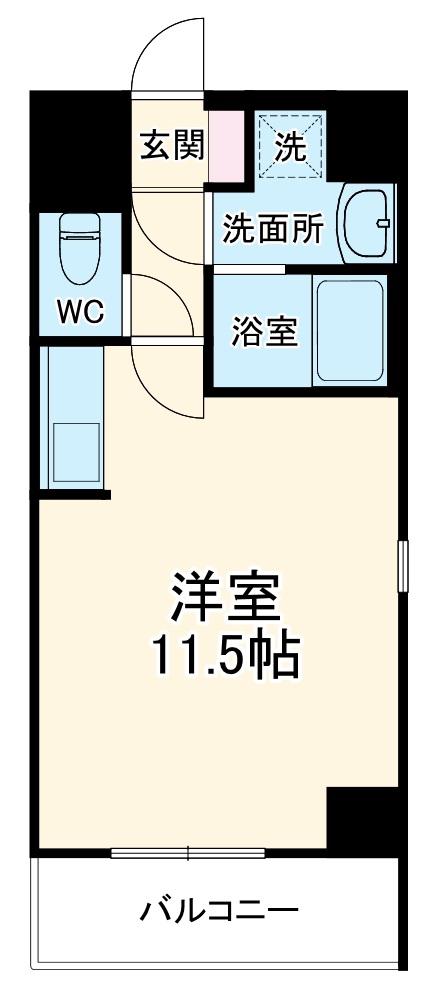 LIVES RESIDENCE 太閤通(ワンルーム/3階)の間取り写真