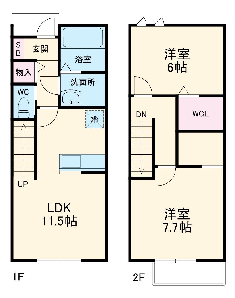 Ａｒｋ　Ａ(2LDK)の間取り写真